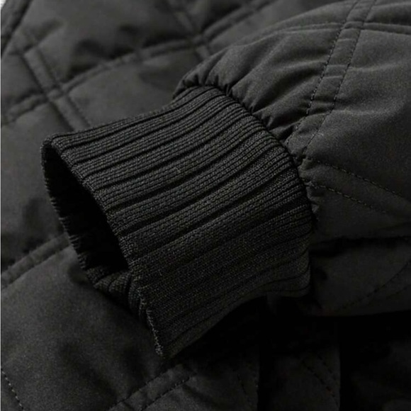 Mens padded quilted zip up bomber jacket - Picture 8 of 10